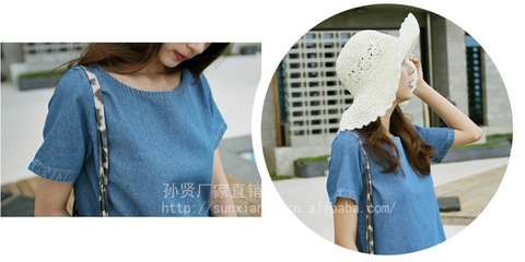 夏季女装批发新趋势 韩版宽松牛仔连衣裙采购指南